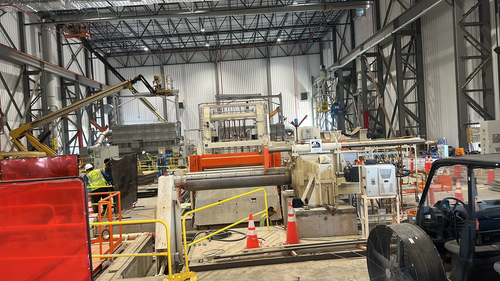 Continuous casting bay at the Granges plant in the United States